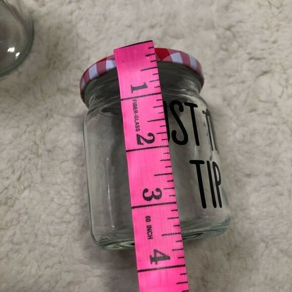 🆕 Q tip / Cotton balls Gingham Contairer Jar - Picture 4 of 5